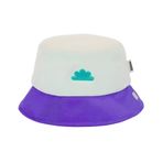 Kietla Iconik Cloud, UPF 50+ UV Korumalı, Green Cloud Desenli, Hafif ve Nefes Alabilen Yazlık, Bulut Desenli Mor Beyaz Renkli Çocuk Bucket Şapka (2-4 Yaş)
