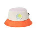 Kietla Vibe UV ve UVB Korumalı Cırtcırtlı Değişebilir Logo Bucket Şapka Orange Çocuk Güneş Şapkası UPF 50+ Geniş Kenarlı Hafif Nefes Alabilen Yaz Şapkası (7-12 Yaş)