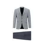 Kiğılı 7 Drop Slim Fit Dar Kesim Kareli Kombinli Takım Elbise