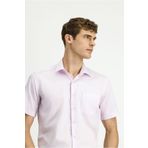 Kiğılı Kısa Kol Regular Fit Pamuklu Non Iron Gömlek
