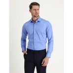 Kiğılı Koyu Mavi Uzun Kol Non Iron Slim Fit Dar Kesim Gömlek