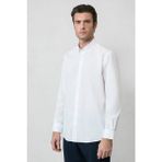 Kiğılı Uzun Kol Regular Fit Beyaz Pamuklu Gömlek Erkek Klasik Ütü Gerektirmeyen Kesim - 7XL