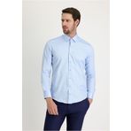 Kiğılı Uzun Kol Slim Fit Dar Kesim Klasik Non Iron Saten Pamuklu Gömlek