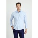 Kiğılı Uzun Kol Slim Fit Dar Kesim Non Iron Klasik Pamuklu Gömlek