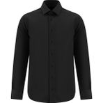 Kiğılı Uzun Kol Slim Fit Dar Kesim Non Iron Klasik Saten Pamuk Gömlek - Siyah