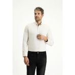 Kiğılı Uzun Kol Slim Fit Düğmeli Yaka Pamuklu Kolay Ütülenebilir 4 Mevsim Oxford Gömlek - Orta Bej