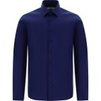 Kiğılı Uzun Kol Slim Fit Klasik Non Iron Saten Pamuklu Gömlek - 3XL - Orta Lacivert