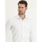 Kiğılı Uzun Kol Slim Fit Non Iron Klasik Pamuklu Gömlek - 2XL - Beyaz