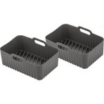 Kigiwaa Hava Fritöz Silikon Pot, Ninja Foodi AF300UK Için 2 Adet Hava Fritöz Silikon Astar, Yeniden Kullanılabilir Silikon Hava Fritöz Sepeti Gri (Yurt Dışından) - Süpürge Aksesuarları / Ek Parça
