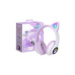 Kiit Kablosuz Kedi Kulağı Detaylı Bluetooth Kulaklık Işıklı Rgb Çocuk Oyuncu Kulaklık CatK99