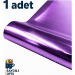 KİKA Saygılıofis Metalik Aynalı Fon Kartonu. 50X70 Ebat. 250 gr - MOR
