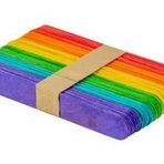 Kikajoy Karışık Renkli Dondurma Çubuğu 50li 12 cm