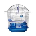 Kiki Excellent 43x30x22 cm Oval Çatılı Portatif Çift Kapılı ve Yemlikli Muhabbet Kuşu Kafesi