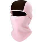 KiKiYe-KiKiVe Kış Polar Isıtıcı Balaclava Kapağı Termal Taktik Askeri Kask Astarı Rüzgar Geçirmez Tam Yüz Maskesi Kapağı Kayak Bereleri Açık Pembe