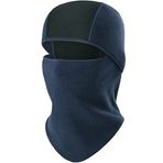 KiKiYe Kış Polar Isıtıcı Balaclava Kapağı Termal Taktik Askeri Kask Astarı Rüzgar Geçirmez Tam Yüz Maskesi Kapağı Kayak Bereleri Koyu Mavi