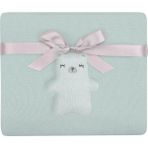 Kikka Boo Bear With Me Mint Örgü Pamuk Battaniye Seti 5 Parça Yenidoğan Uyumlu - 100 x 100 cm