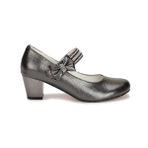 Kiko 752 Platin Vakko 4 cm Topuk Günlük Kız Çocuk Babet