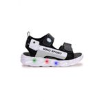 Kiko Kids 101 Isikli Kiz/Erkek Cocuk Cirtli Sandalet Ayakkabi Siyah - Gri