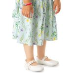 Kiko Kids 253 Cilt Bareti Beyaz Cırtlı İncili Kız Çocuk Babet