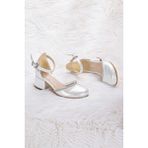 Kiko Kids 771 Vakko Tasli Kiz Cocuk 5 Cm Topuklu Sandalet Ayakkabi Sedef