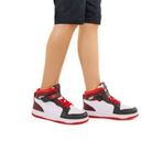Kiko Kids Alpa Siyah Kırmızı Beyaz Erkek Çocuk Spor Ayakkabı