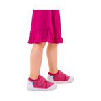 Kiko Kids Catly Cırtlı Kız Bebek İlk Adım Panduf Ayakkabı Fuşya