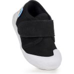 Kiko Kids Catly Cırtlı Kız Bebek Ortopedik Ayakkabı Siyah Tekstil Taban Düz Topuklu