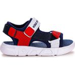 Kiko Kids Cırtlı Yürüyüş Erkek Çocuk Sandalet 2722-27 - Lacivert - Kırmızı