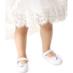 Kiko Kids Ege 204 Rugan Beyaz Taşlı Cırtlı Fiyonklu Kız Çocuk Babet