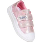 Kiko Kids Glitter Cırtlı Kız Bebek Günlük Ayakkabı - Pembe