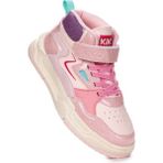 Kiko Kids Hayka-3 Cırtlı Kız Çocuk Spor Ayakkabı - Mercan - Pembe