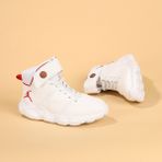 Kiko Kids K-31 Beyaz - Kırmızı Spor Basketbol Ayakkabısı 33 Numara Erkek Çocuk İçin Rahat Kullanım