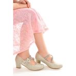 Kiko Kids Kiko 750 Altın Çupra 4 cm Topuk Günlük Kız Çocuk Babet