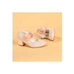 Kiko Kids Kiko 751 Pudra Simli 4 cm Topuk Günlük Kız Çocuk Babet