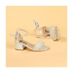 Kiko Kids Kiko 765 Gümüş Çatlak 3 cm Topuk Günlük Kız Çocuk Sandalet