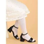 Kiko Kids Kiko 769 Siyah Kum Simli 3 cm Topuk Günlük Kız Çocuk Sandalet