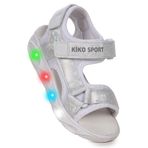 Kiko Kids Kivu Hologram Işıklı Kız Çocuk Cırtlı Sandalet Ayakkabı