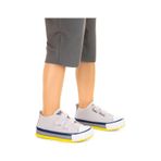 Kiko Kids Linen Cırtlı Erkek Bebek Keten Spor Ayakkabı Gri