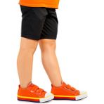 Kiko Kids Linen Cırtlı Erkek Çocuk Keten Ayakkabı - Açık Turuncu