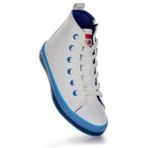 Kiko Kids Pant Günlük Bağcıklı Fermuarlı Erkek Bebek Spor Ayakkabı (Beyaz-Mavi)