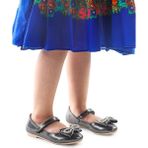 Kiko Kids Papyon Taşlı Cırtlı Kız Çocuk Babet Ayakkabı 254 Vakko - Gri - Platin