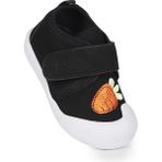 Kiko Kids Strawberry Cırtlı Kız Bebek Ortopedik Ayakkabı Siyah Tekstil Tabanlı