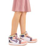 Kiko Kids Tesan Cırtlı Günlük Kız Çocuk Spor Ayakkabı Pudra - Beyaz - Su Yeşili - Pudra - Beyaz - Yeşil