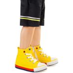 Kiko Kids Tinna Bağcıklı Erkek Bebek Boğazlı Keten Spor Ayakkabı - Açık Sarı