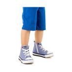 Kiko Kids Tinna Bağcıklı Erkek Bebek Boğazlı Keten Spor Ayakkabı Kot Mavi