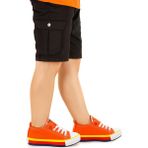 Kiko Kids Tinna Bağcıklı Erkek Çocuk Keten Ayakkabı Turuncu - Turuncu