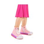Kiko Kids Tinna Bağcıklı Kız Bebek Boğazlı Keten Spor Ayakkabı Pembe