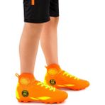Kiko Kids Tusa FKP Boğazlı Krampon Çim Saha Erkek Çocuk Futbol Ayakkabı - Sarı - Turuncu