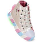 Kiko Kids Unicorn Kız Çocuk Spor Ayakkabı Sedef Renkli Düz Taban Suni Deri Bağcıklı