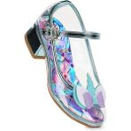 Kiko Kids Unicorn Kız Çocuk Topuklu Abiye Şeffaf Ayakkabı - Su Yeşili - 32